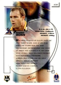 2002 Select Challenge #108 Robbie Ross Back